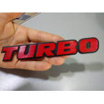 Emblema Turbo Metal 16cm Cruze Onix Chevrolet Gm Ford V8 Red - Imagem 2