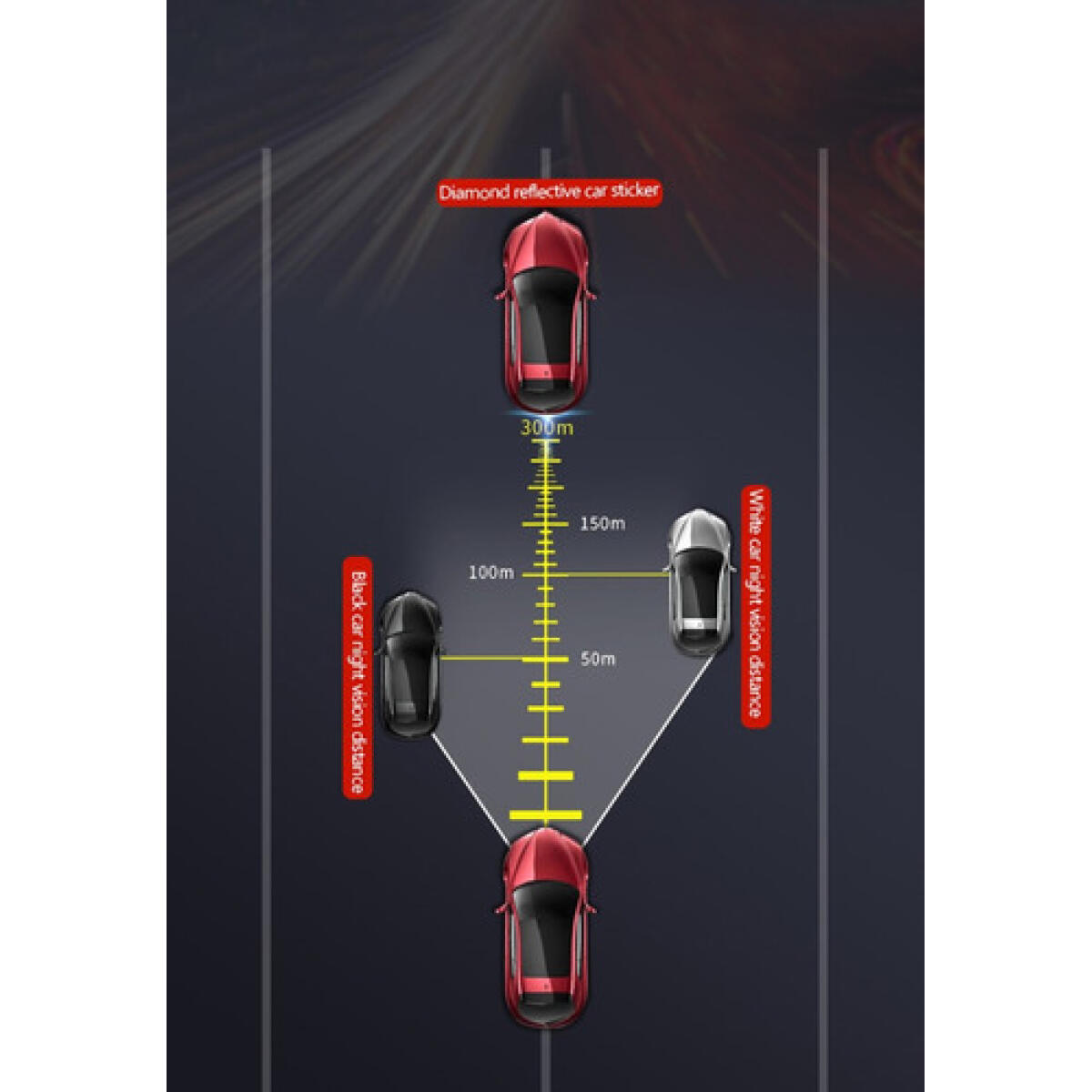 Adesivos Refletivos Evitar Colisão Trazeira Segurança Branco - Imagem 4