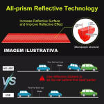 Adesivos Refletivos Evitar Colisão Trazeira Segurança Branco - Imagem 3