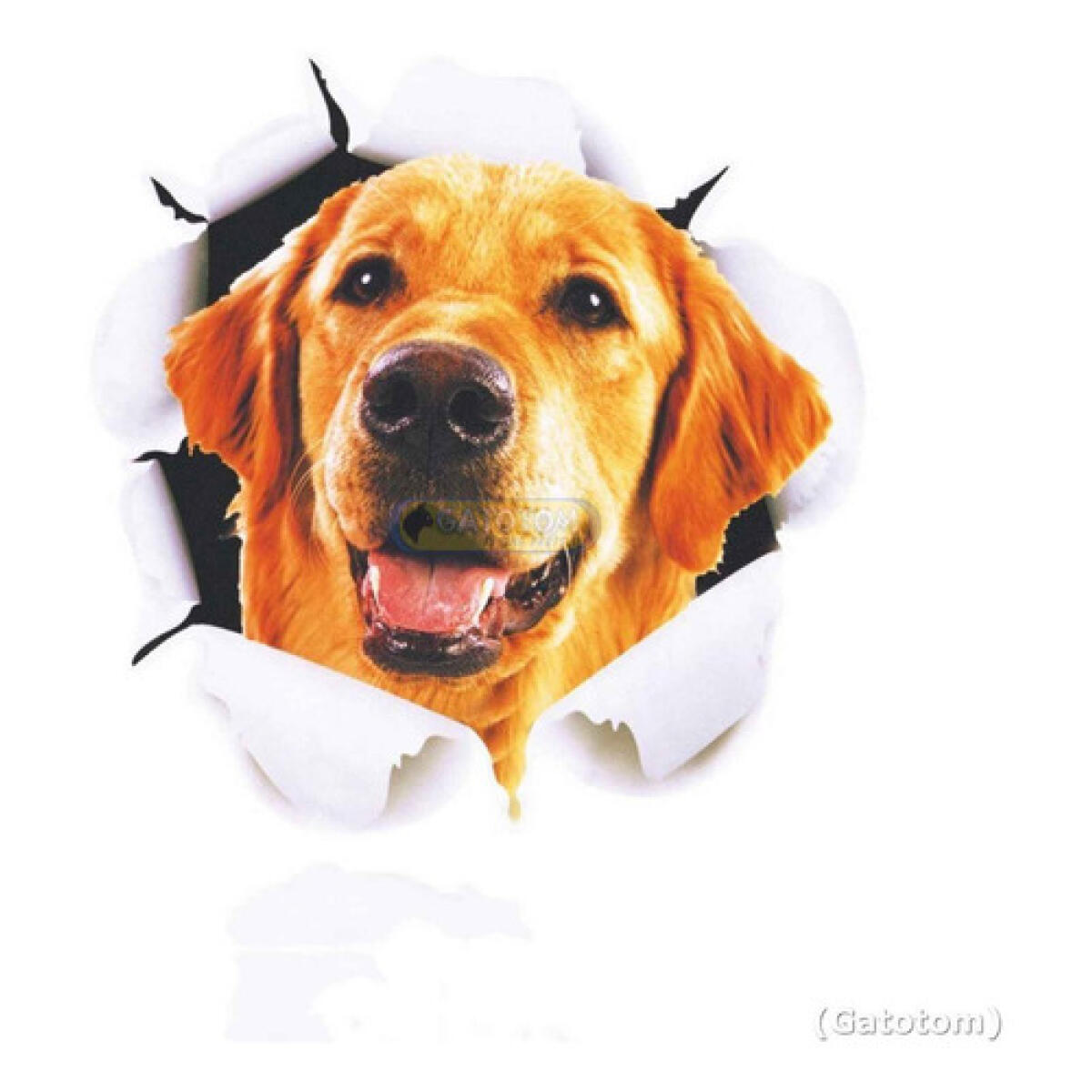 Adesivo 3d Cachorro Cão Yellow P/carros Moto Decoração Dog - Imagem 3