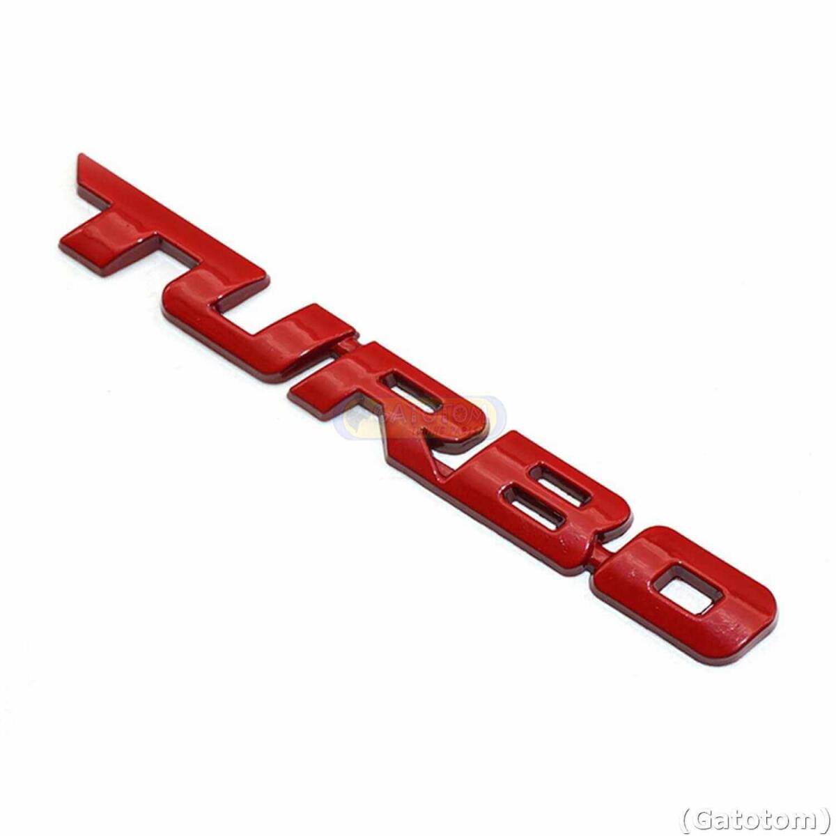 Emblema Turbo Abs Lateral Cruze Onix Chevrolet Gm 12cm Red - Imagem 3