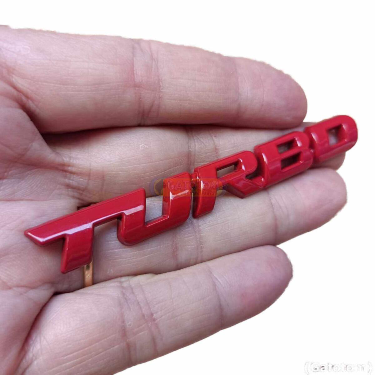 Emblema Turbo Abs Lateral Cruze Onix Chevrolet Gm 12cm Red - Imagem 5