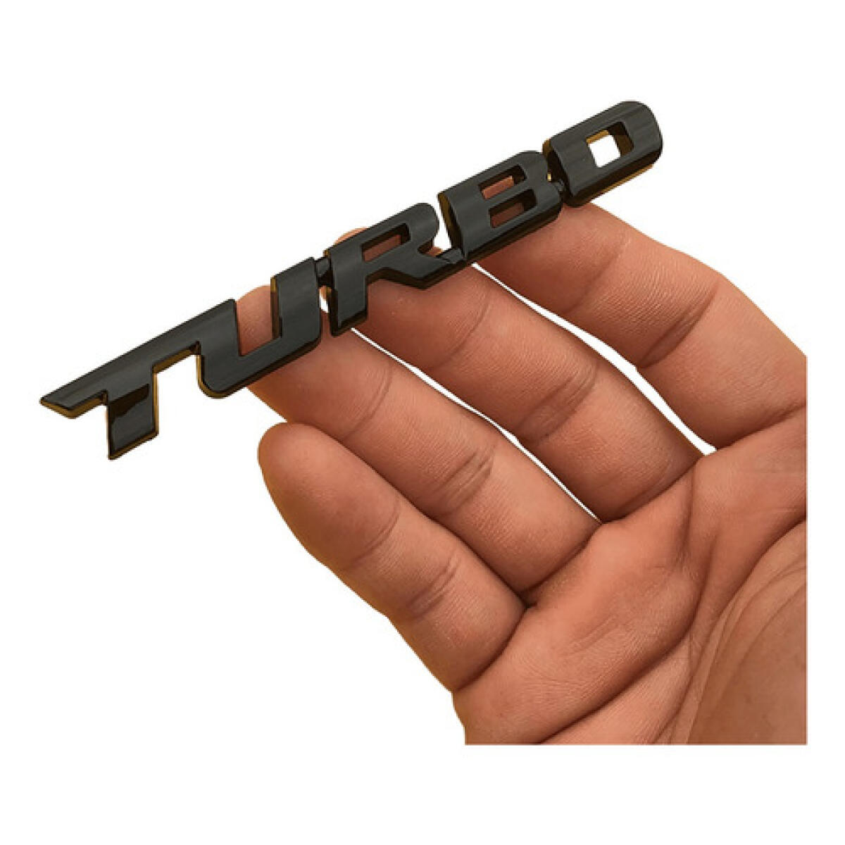 Emblema Turbo Abs Lateral Cruze Onix Chevrolet Gm 12cm Prt - Imagem 9