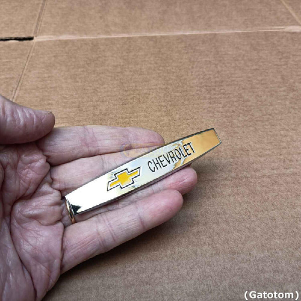 Emblema Chevrolet Logo Adesivo Metal Reforçado Cromado Prata - Imagem 2