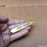 Emblema Chevrolet Logo Adesivo Metal Reforçado Cromado Prata - Imagem 2