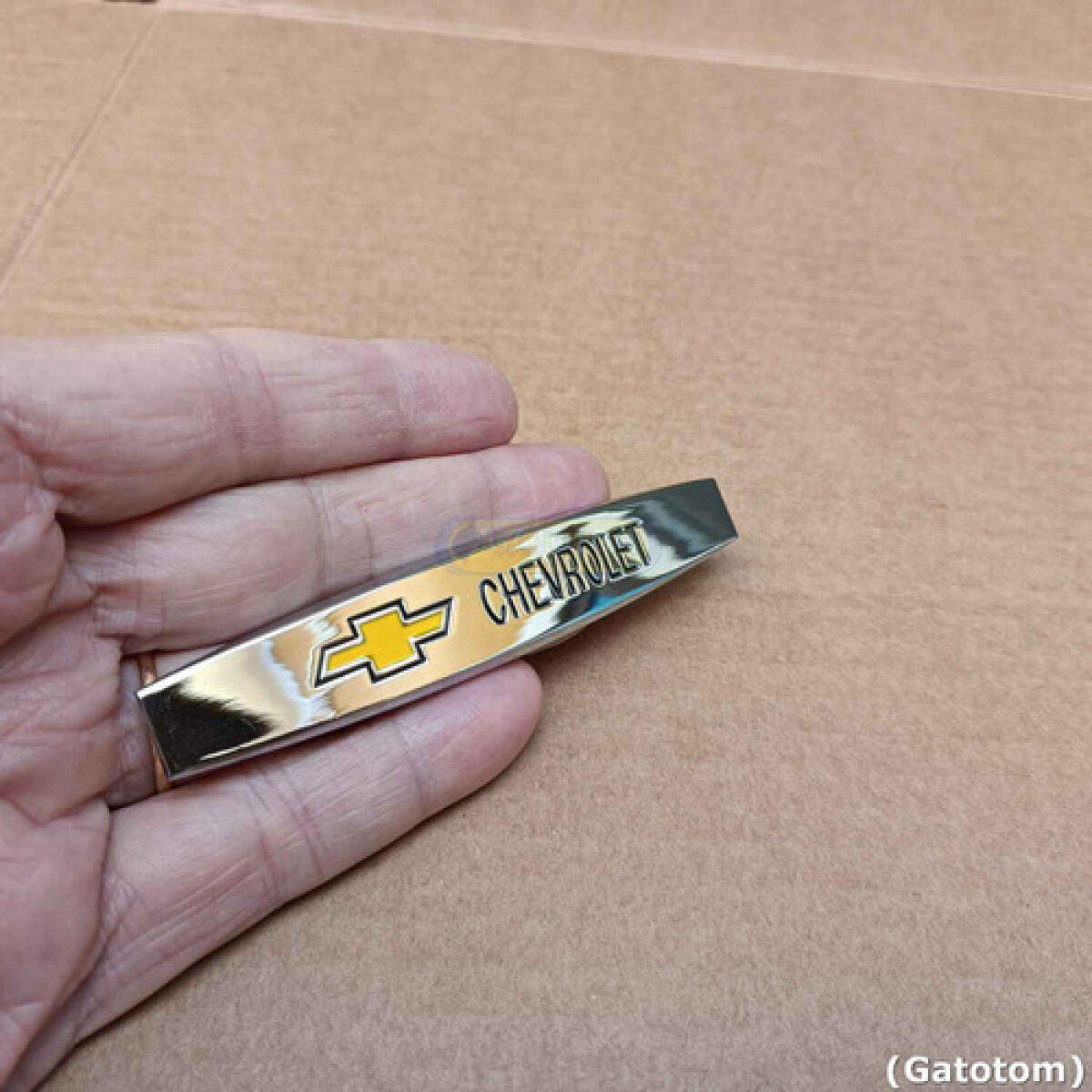 Emblema Chevrolet Logo Adesivo Metal Reforçado Cromado Prata - Imagem 4