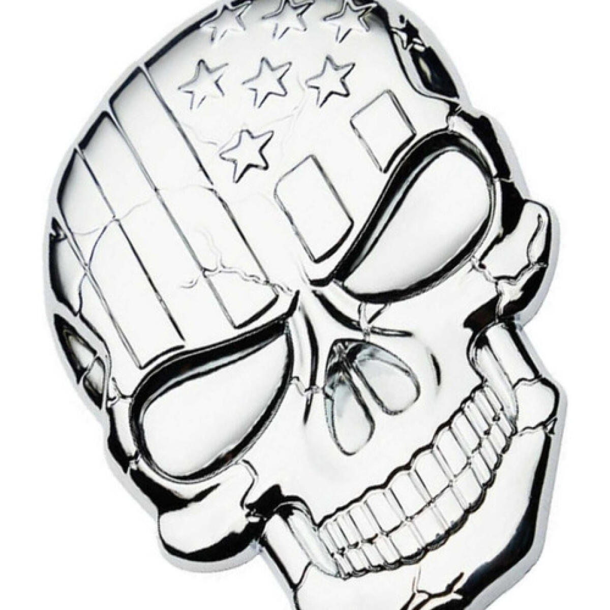Emblema Caveira 3d Metal  Soldado Harley Carro Moto Usa Prat - Imagem 3