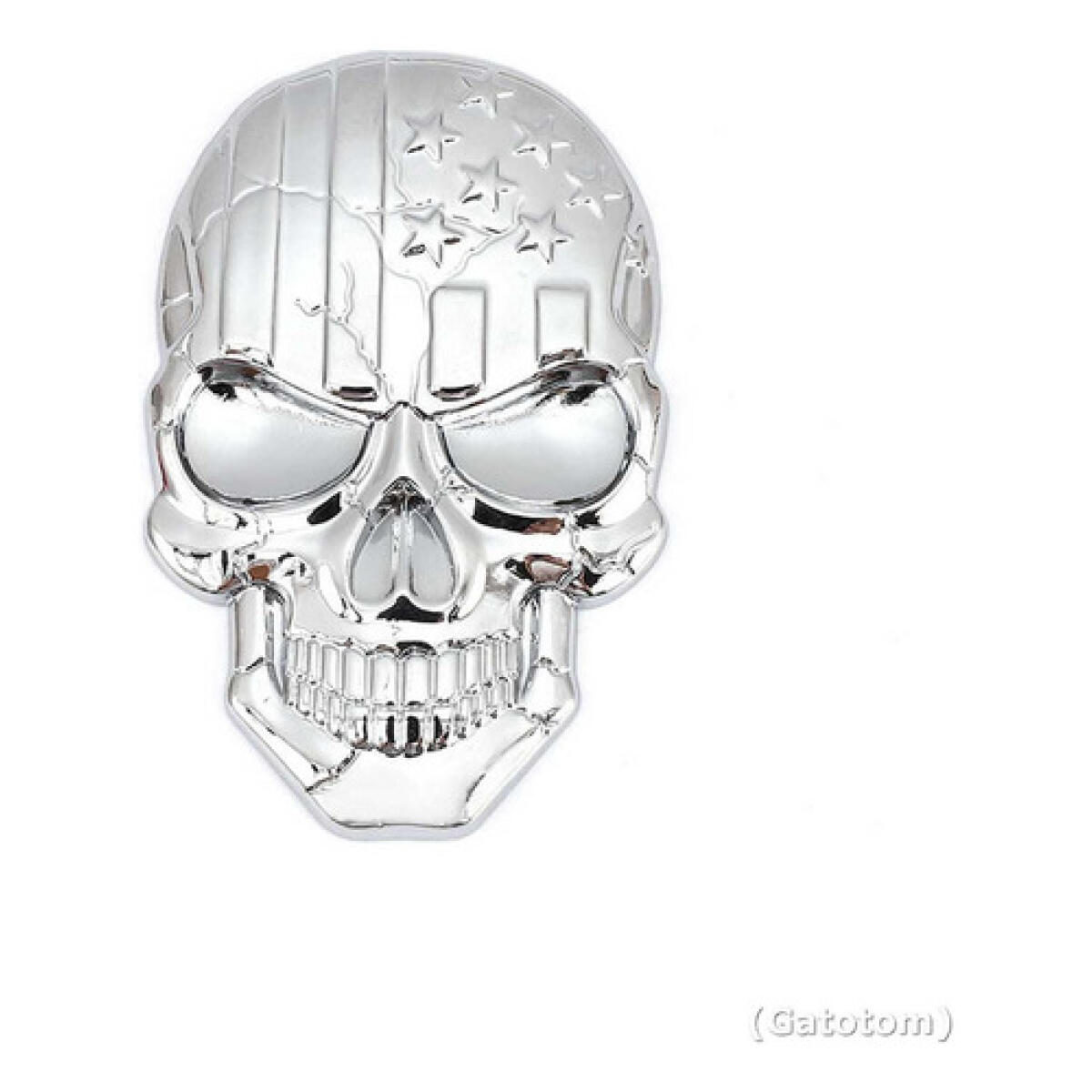 Emblema Caveira 3d Metal  Soldado Harley Carro Moto Usa Prat - Imagem 5