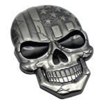 Emblema Caveira 3d Metal Soldado Harley Carro Moto Usa Brzc