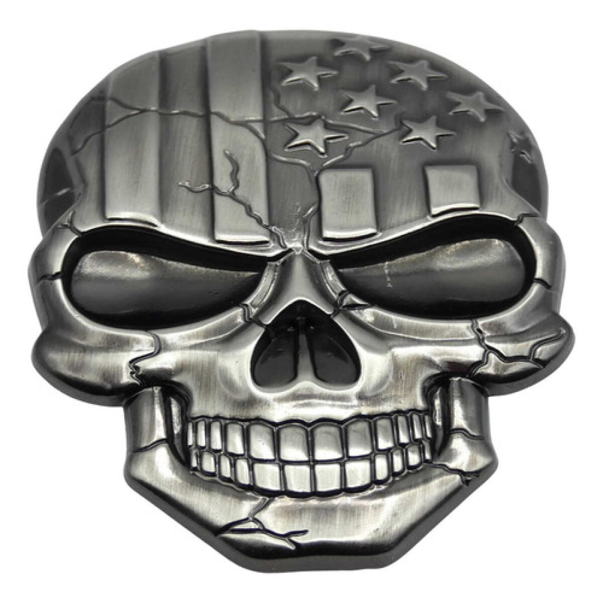 Emblema Caveira 3d Metal Soldado Harley Carro Moto Usa Brzc - Imagem 2