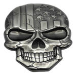 Emblema Caveira 3d Metal Soldado Harley Carro Moto Usa Brzc - Imagem 2