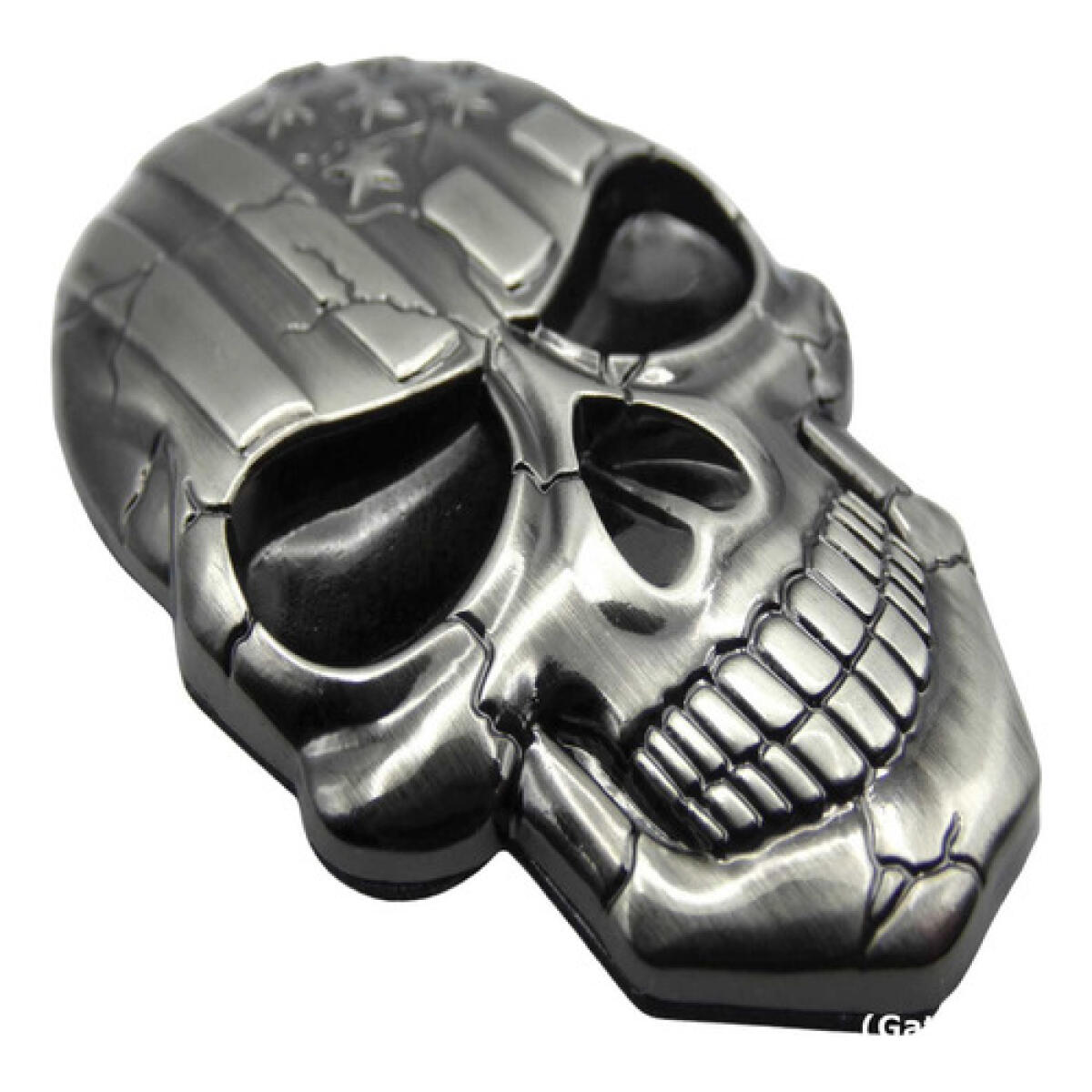 Emblema Caveira 3d Metal Soldado Harley Carro Moto Usa Brzc - Imagem 3
