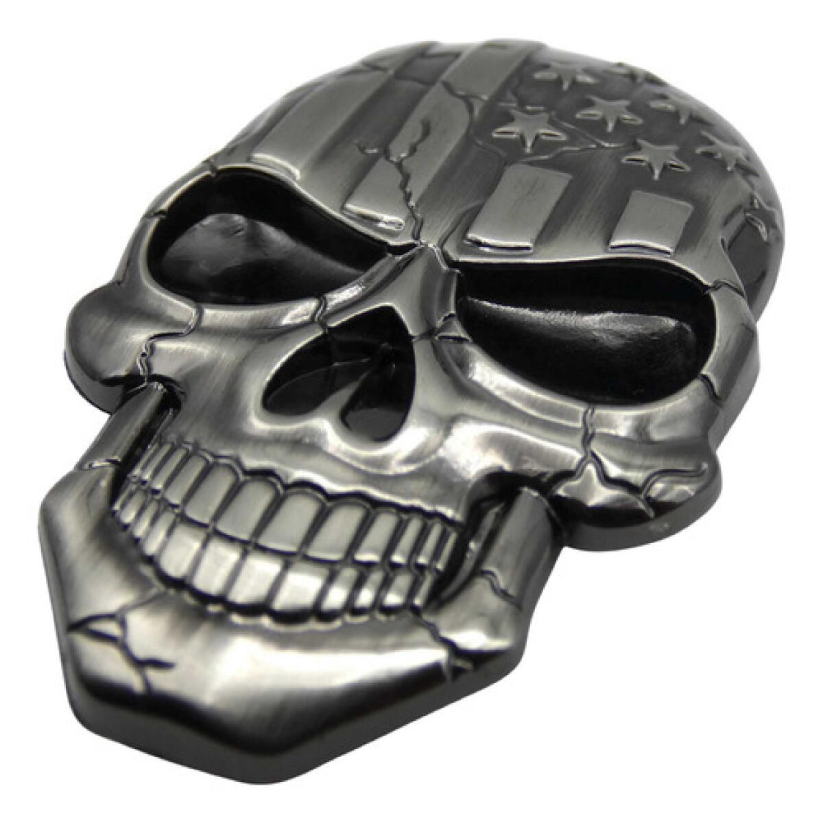 Emblema Caveira 3d Metal Soldado Harley Carro Moto Usa Brzc - Imagem 5