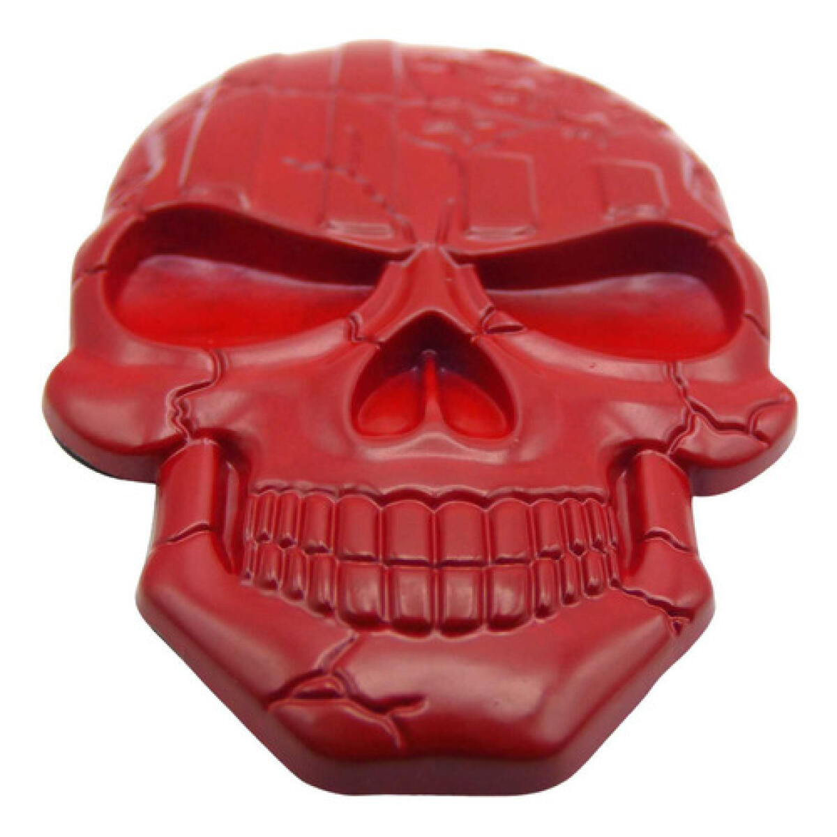 Emblema Caveira 3d Metal A Soldado Harley Carro Moto Usa Red - Imagem 2