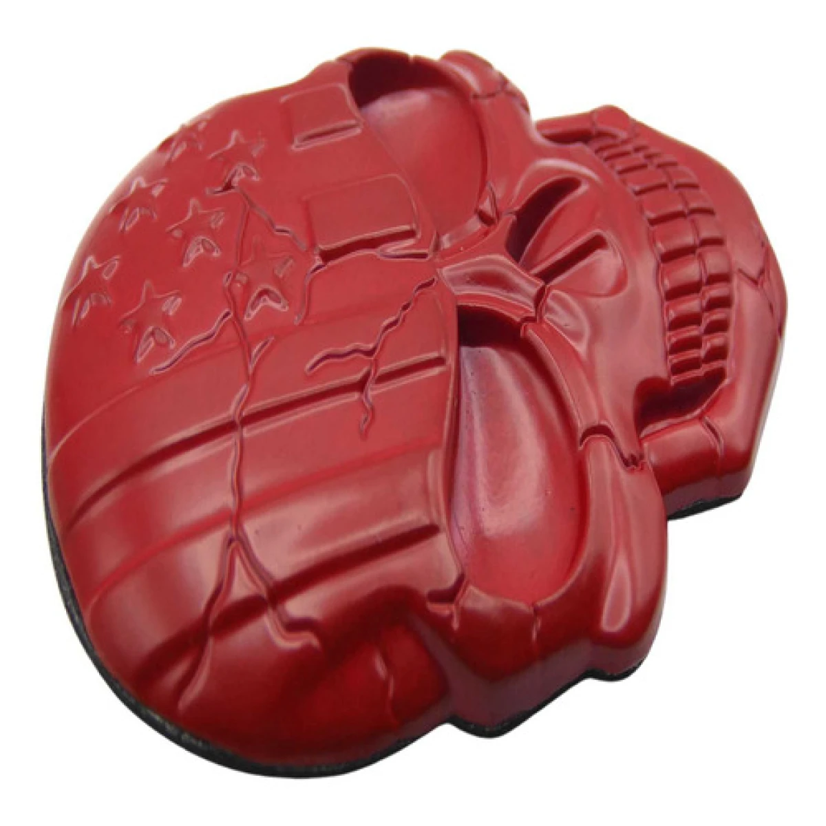 Emblema Caveira 3d Metal A Soldado Harley Carro Moto Usa Red - Imagem 3