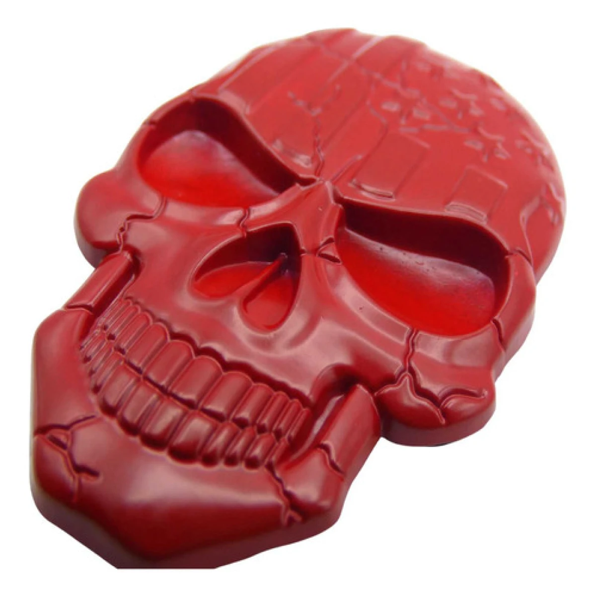 Emblema Caveira 3d Metal A Soldado Harley Carro Moto Usa Red - Imagem 4