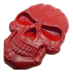 Emblema Caveira 3d Metal A Soldado Harley Carro Moto Usa Red - Imagem 4