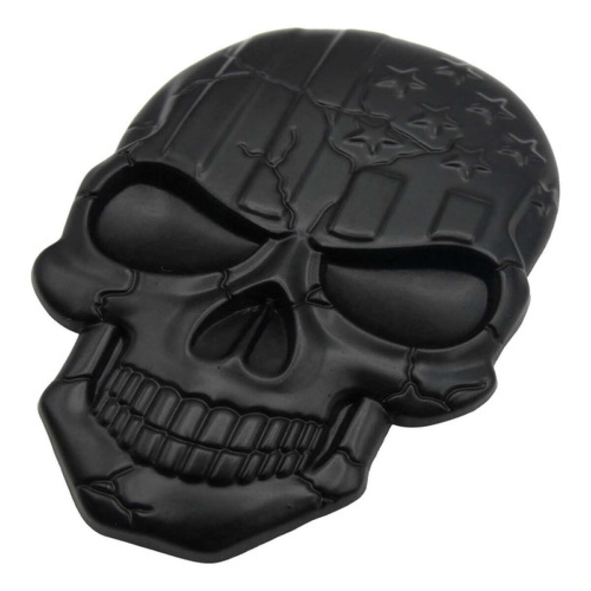 Emblema Caveira 3d Metal A Soldado Harley Carro Moto Usa Blk - Imagem 3