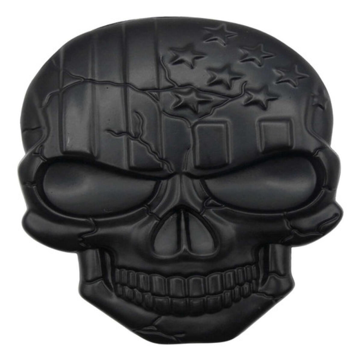 Emblema Caveira 3d Metal A Soldado Harley Carro Moto Usa Blk - Imagem 4