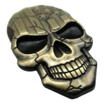 Emblema Caveira 3d Metal A Soldado Harley Carro Moto Usa Brz