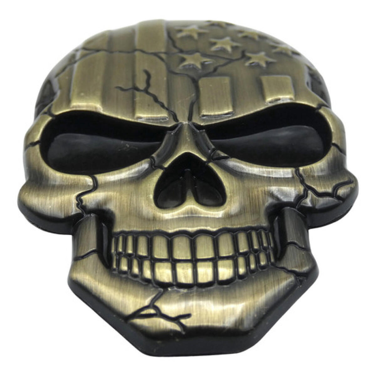 Emblema Caveira 3d Metal A Soldado Harley Carro Moto Usa Brz - Imagem 2