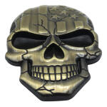 Emblema Caveira 3d Metal A Soldado Harley Carro Moto Usa Brz - Imagem 2