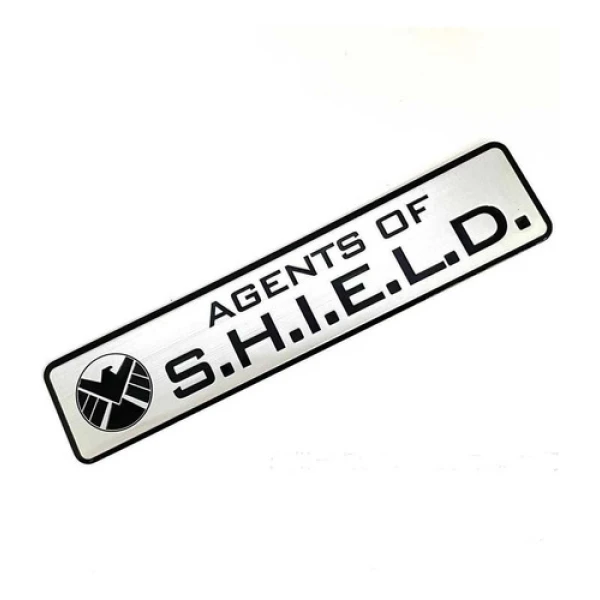 Emblema Agentes Da Shields Marvel Shield Faixa Lateral Prata