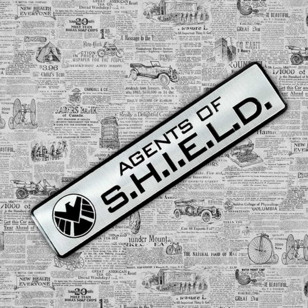 Emblema Agentes Da Shields Marvel Shield Faixa Lateral Prata - Imagem 2