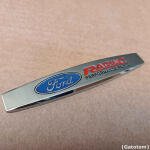 Emblema Ford Racing Ka Focus Fiesta F250 F1000 Musta Metal - Imagem 2