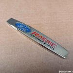 Emblema Ford Racing Ka Focus Fiesta F250 F1000 Musta Metal - Imagem 3