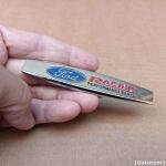 Emblema Ford Racing Ka Focus Fiesta F250 F1000 Musta Metal - Imagem 5