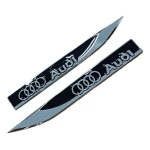 Emblema Audi Lateral Metal A3 A4 A5 A6 A7 Q3 Q5 Q7 Blk 2un