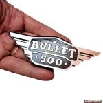 Emblema Adesivo Royal Enfield Bullet 500 P Alumi Auto Relevo