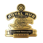 Emblema Adesivo Royal Enfield Logo Royal Like Gun Yel Relevo