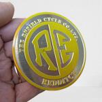 Emblema Adesivo Royal Enfield Redditch Amar Alum Auto Relevo