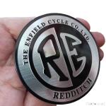 Emblema Adesivo Royal Enfield Redditch Cyc Alumi Auto Relevo