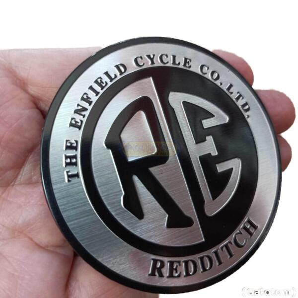 Emblema Adesivo Royal Enfield Redditch Cyc Alumi Auto Relevo