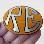 Emblema Adesivo Royal Enfield Redditch Logo Alum Auto Relevo