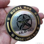 Emblema Adesivo Royal Enfield Royal Hub Alumínio Paintball