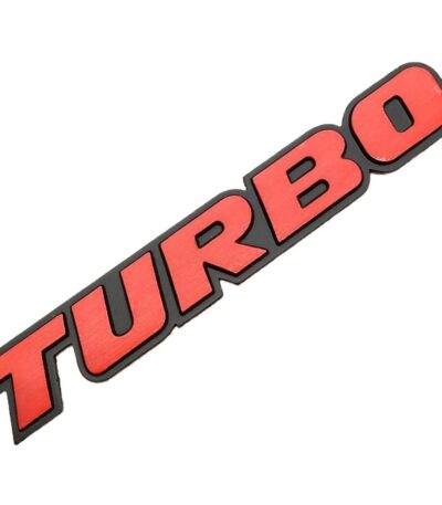 Emblema Turbo Metal 16cm Cruze Onix Chevrolet Gm Ford V8 Red