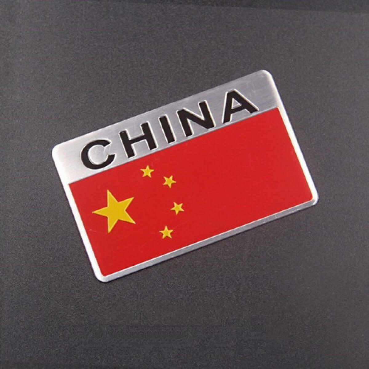 Emblema China Bandeira Adesivo Metal 9,5cm Tiggo Caoa Chery - Imagem 3