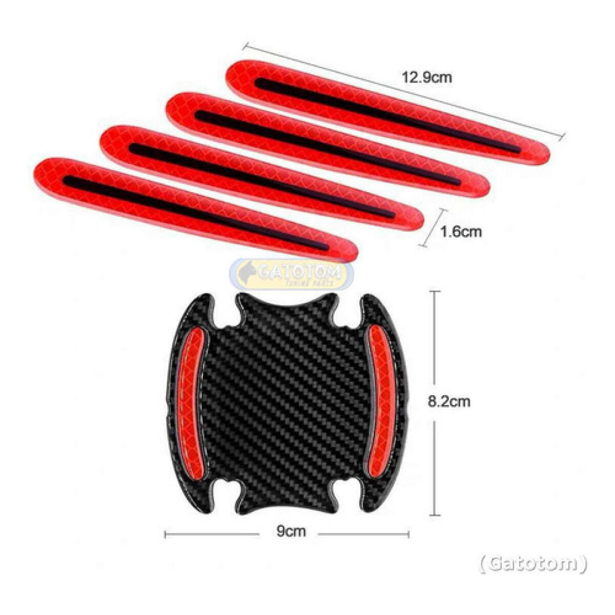Adesivo Protetor De Porta Maçaneta Fluorescente Kit 8 Unidad - Imagem 5