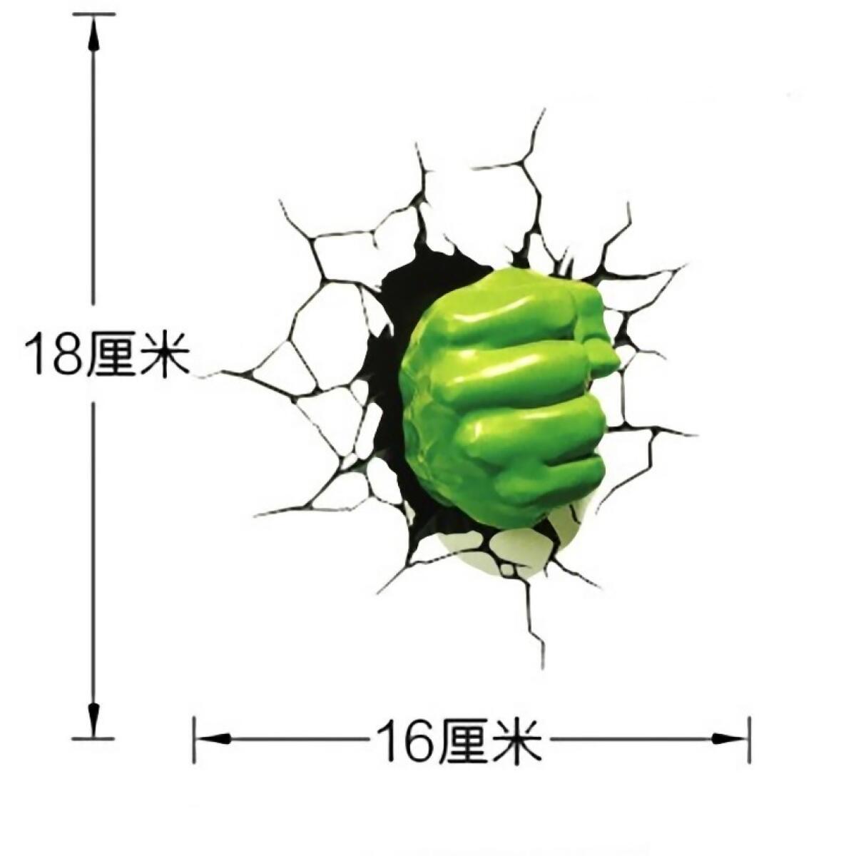 Kit 2 Adesivos 3d Incrivel Hulk Rosto E Punho P/carros Moto