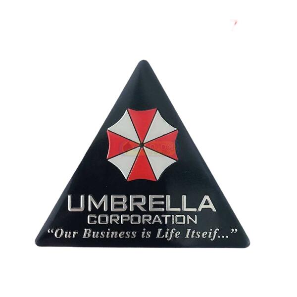 Emblema Umbrella Corp Triangulo Preto Adesivo Harley V8 Usa