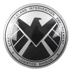 Emblema Agentes Da S.h.i.e.l.d Marvel Ag Shield Aguia Black