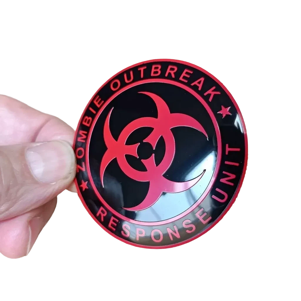 Emblema Adesivo Umbrella Corp Resi Evil Zombie Red 56mm Carr Emblema Adesivo Umbrella Corp Resi Evil Zombie Red 56mm Carr