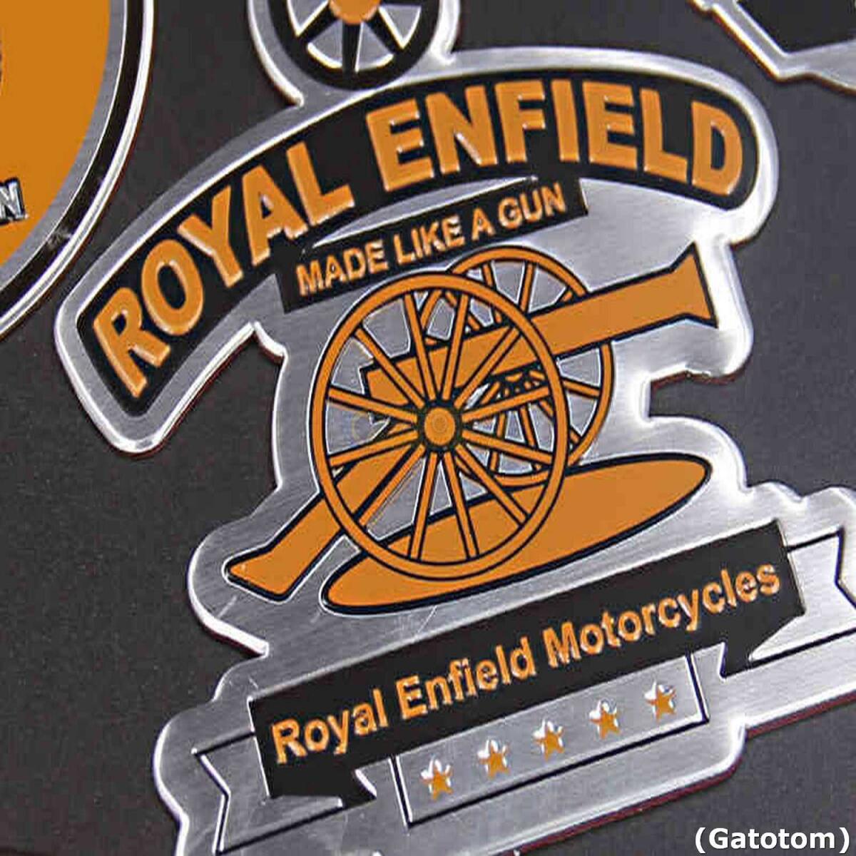 Emblema Adesivo Royal Enfield Logo Royal Like Gu Auto Relevo - Imagem 5