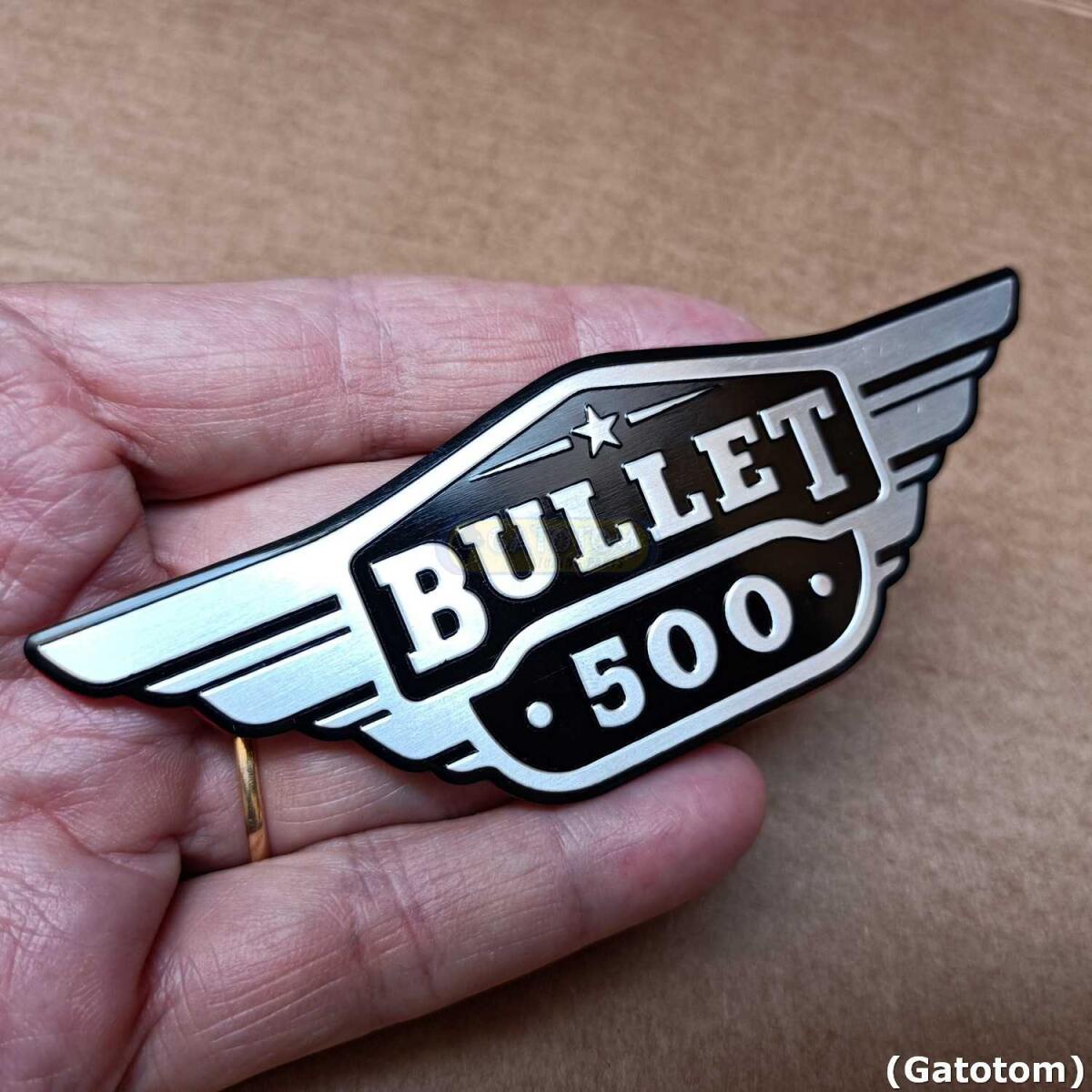 Emblema Adesivo Royal Enfield Bullet 500 P Alumi Auto Relevo - Imagem 4
