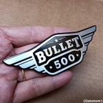 Emblema Adesivo de Alumínio Prata em Alto Relevo para Royal Enfield Bullet 500 - Imagem 4