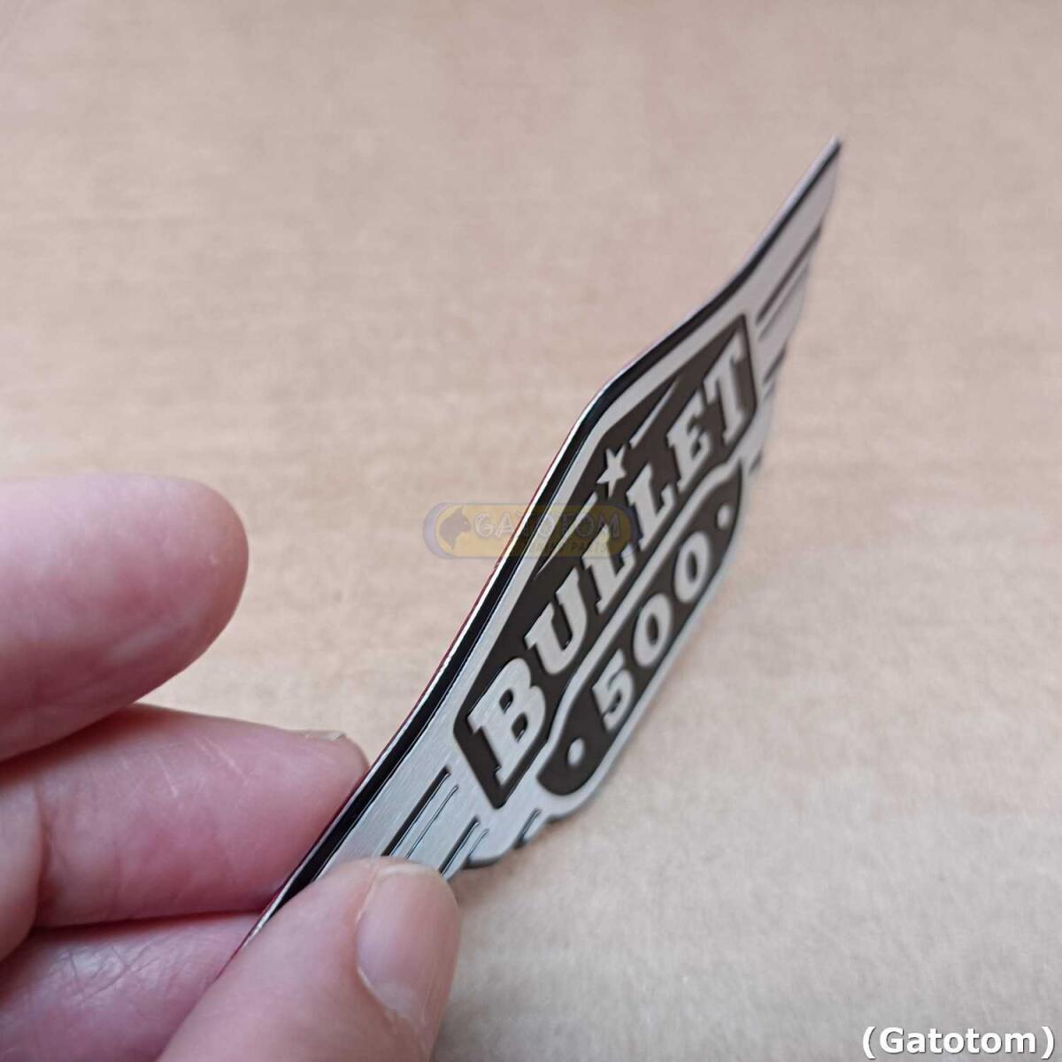 Emblema Adesivo Royal Enfield Bullet 500 P Alumi Auto Relevo - Imagem 3